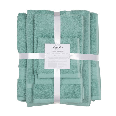 Algodon St Regis 5 Piece Cotton Bath Towel Set Marine