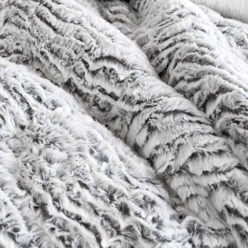 Faux Fur front in snow leopard