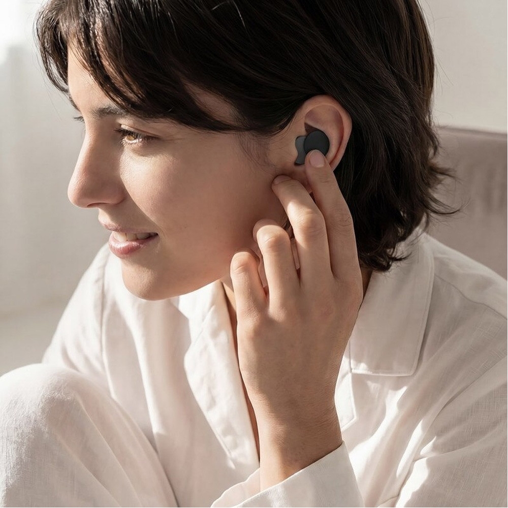 OstrichPillow Orbit Reusable Sleeping Earplugs Charcoal