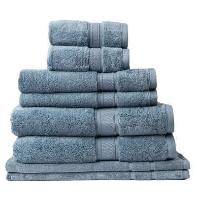 Royal Comfort 8 Piece Luxury Plush 100% Zero Twist Cotton Bath Towel Set