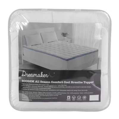 Dreamaker 800GSM Cool Breathe Memory Fibre Mattress Topper