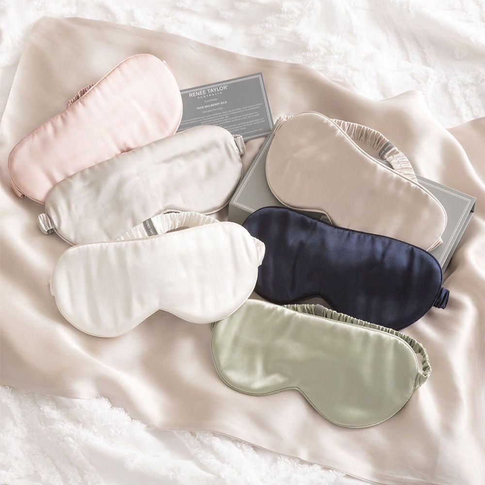 Renee Taylor 100% Mulberry Silk Sage Eye Mask Assorted