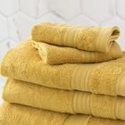 Renee Taylor Stella Super Soft Bamboo Cotton Bath Towels Mustard