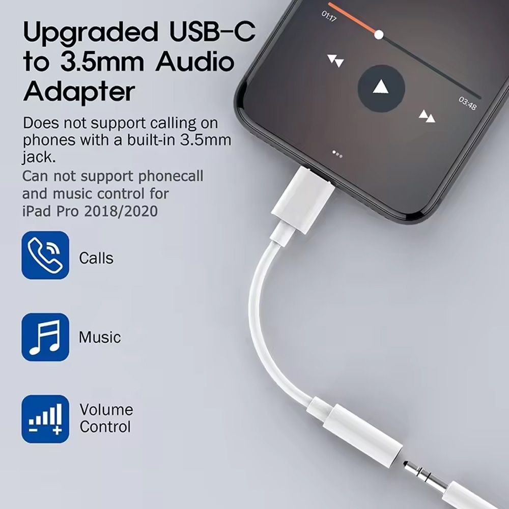 USB Type C to 3.5 mm Headphone Jack Adapter