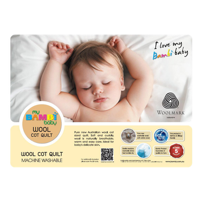 Bambi Baby Washable Wool Cot Quilt Thumbnail Image N