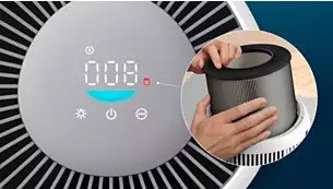 Follow the smart filter status indicator on your device