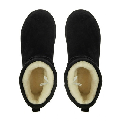 Uggaroo Black Lucie Mini Platform Slipper Boots Womens