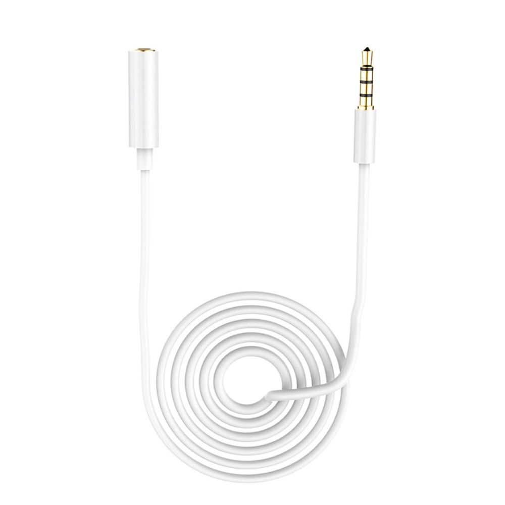 3.5mm Male to Female White Audio Extension Cable 1m