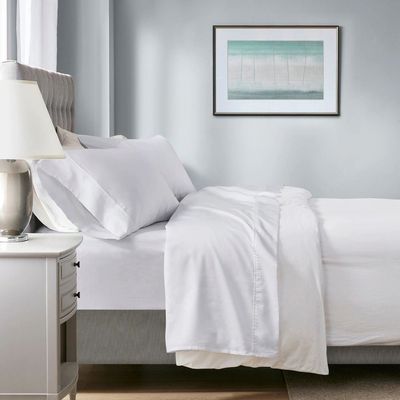 Renee Taylor Tencel Lyocell Fibre and Cotton Sheet Set White