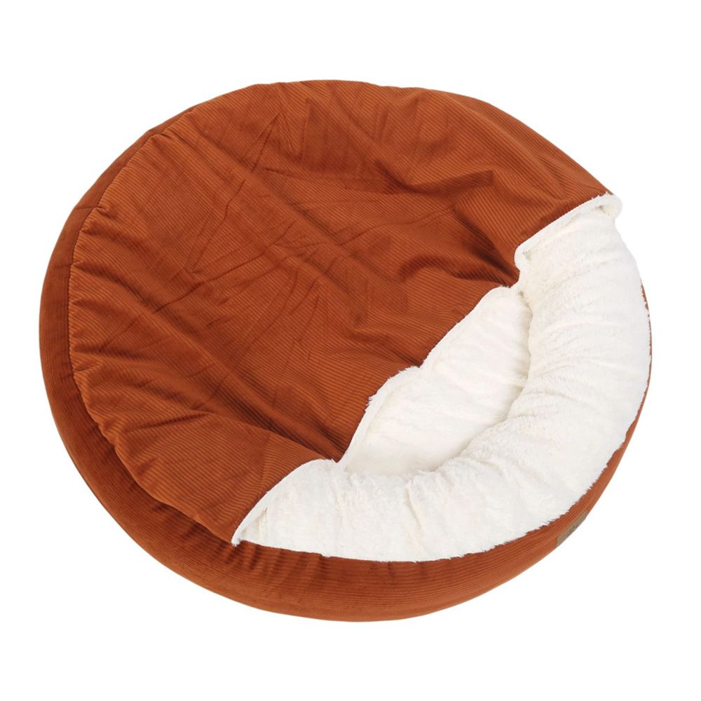 Charlie's Pet Hooded Corduroy Cushioned Snookie Terracotta