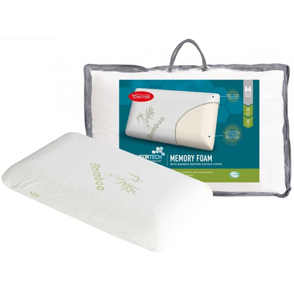Tontine Comfortech Memory Foam Pillow With Bamboo Cover