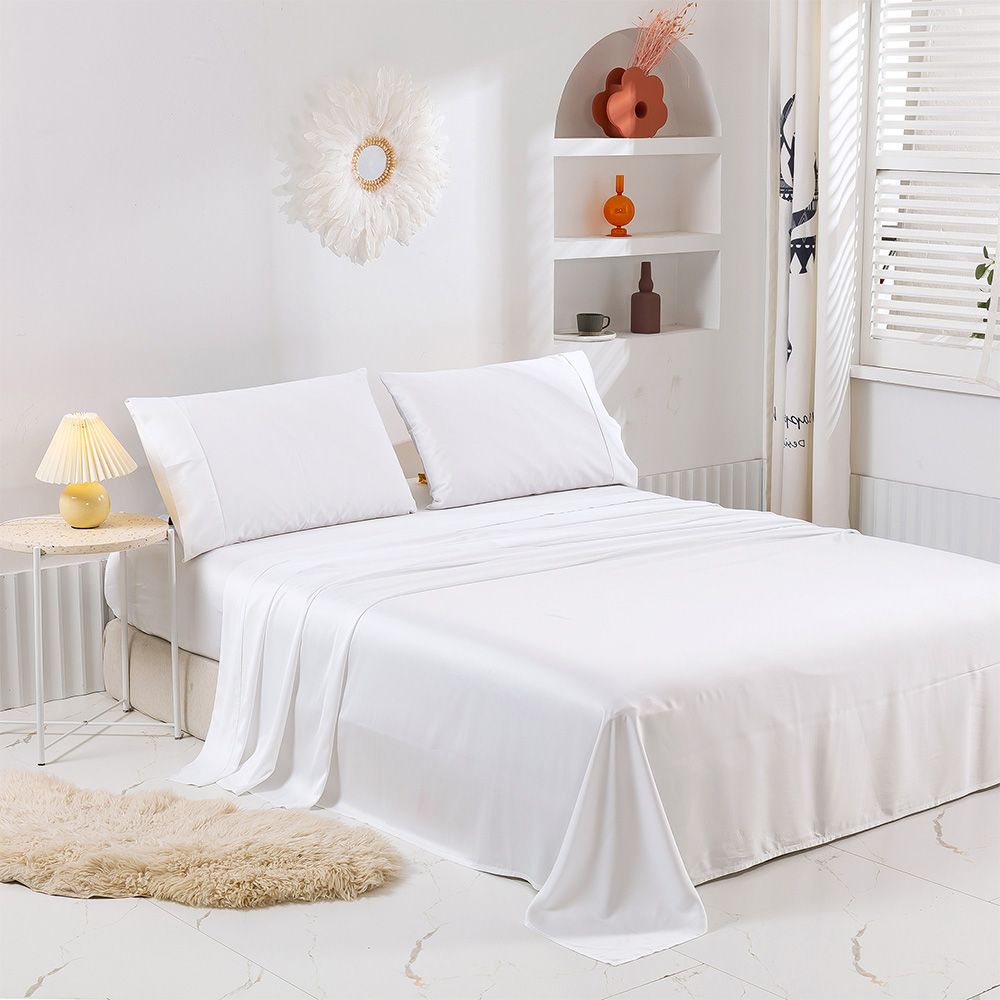Natural Home 400 Thread Count Bamboo Sheet Set White 2