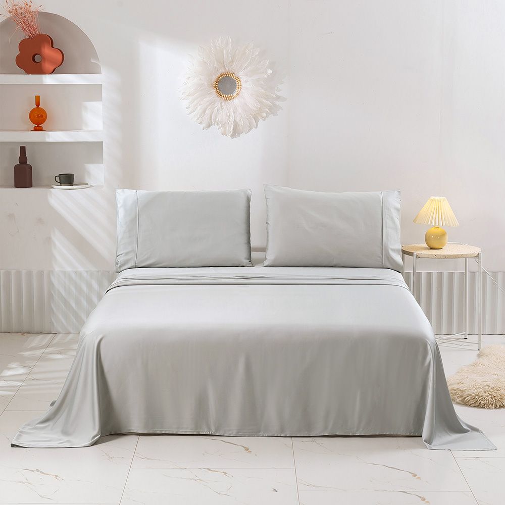 Natural Home 400 Thread Count Bamboo Sheet Set Dove Grey