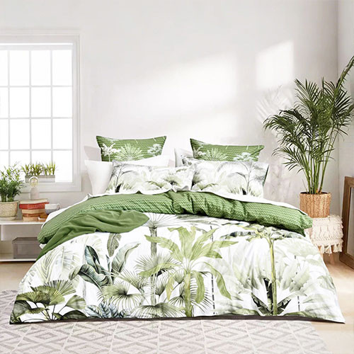 Renee Taylor 300 Thread Count Noosa Palm Cotton Quilt Cover Set