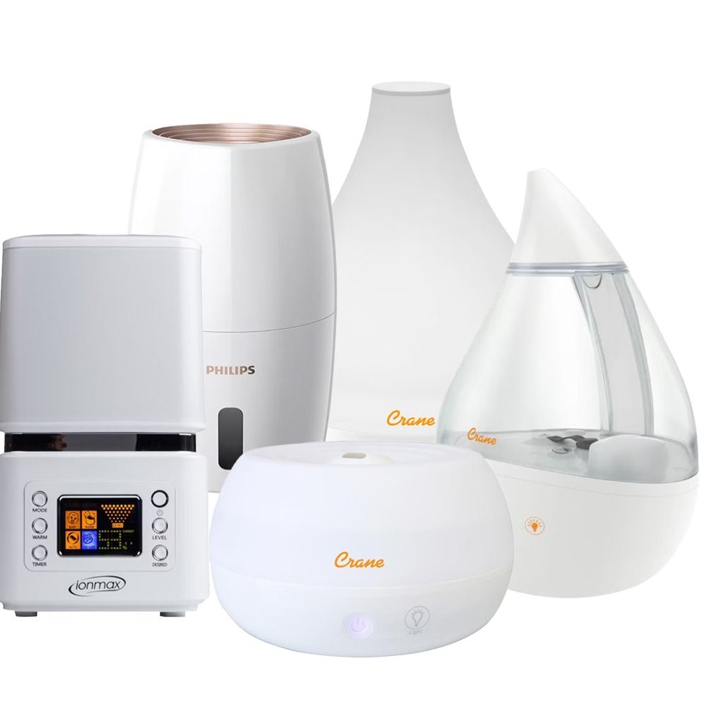 A family in the living room with an Air Purifier