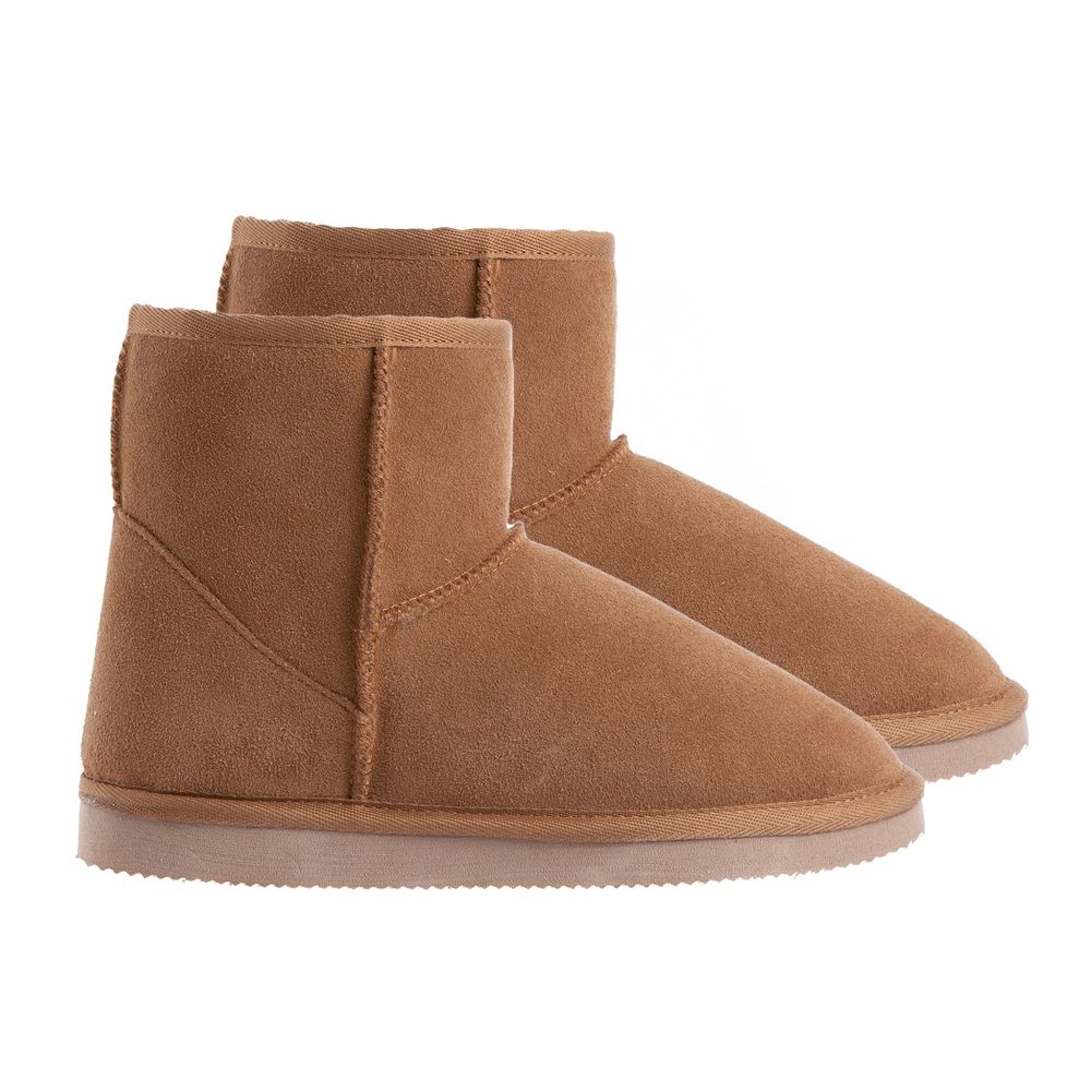 Uggaroo Camel Leather Slipper Boots Womens 1