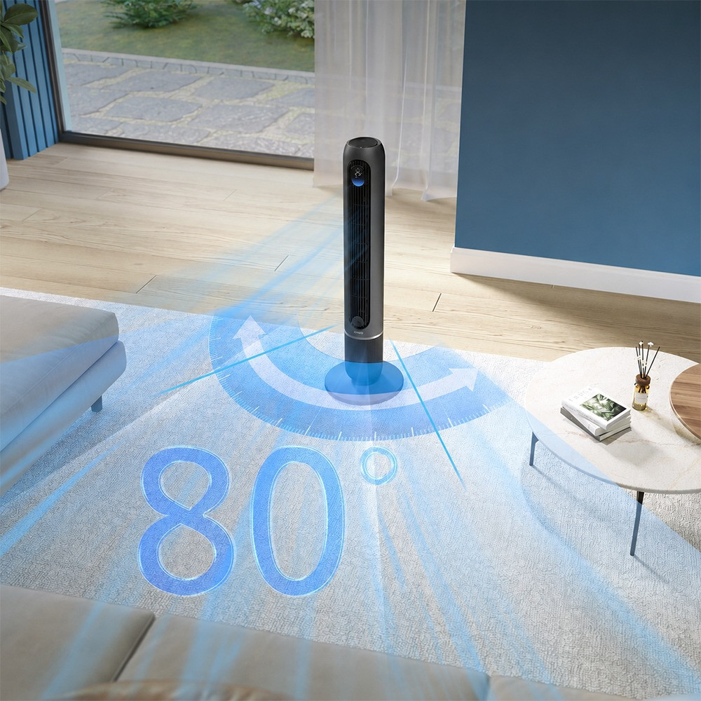 Wide 80 Degree Oscillation
