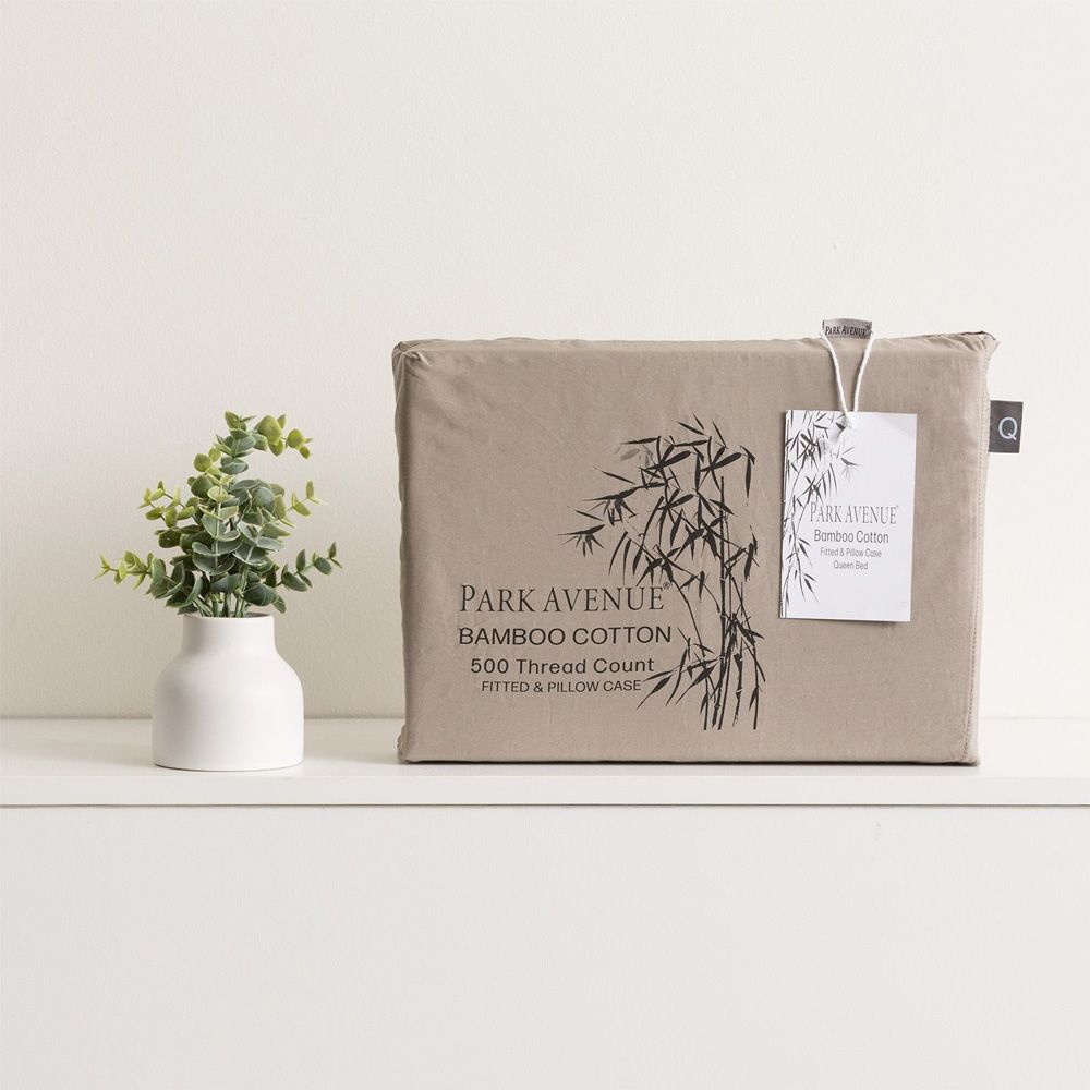 Park Avenue 500 Thread Count Bamboo Cotton Combo Set Pewter