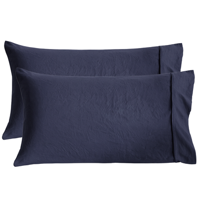 Dreamaker Superfine Washed Microfibre King Pillowcase Twin Pack White