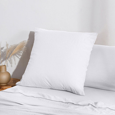 Dreamaker Superfine Washed Microfibre European Pillowcase White 1