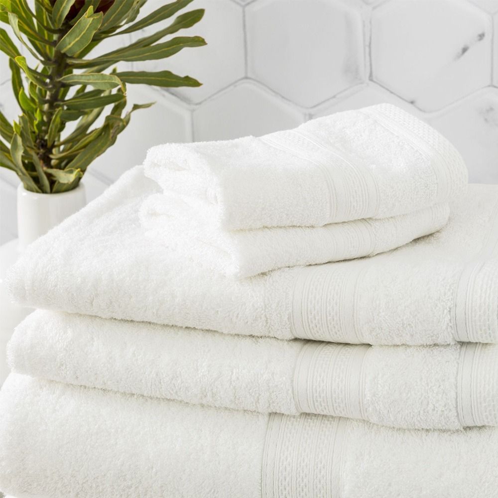 Renee Taylor Stella Super Soft Bamboo Cotton Bath Towels White