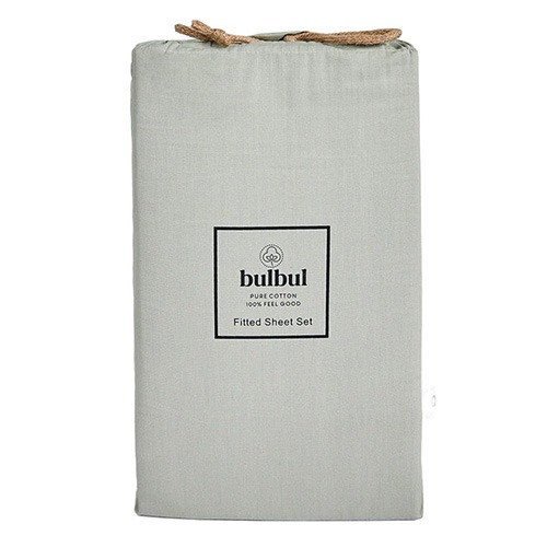 Bambury BB Cotton Fitted Sheet Set Desert Sage