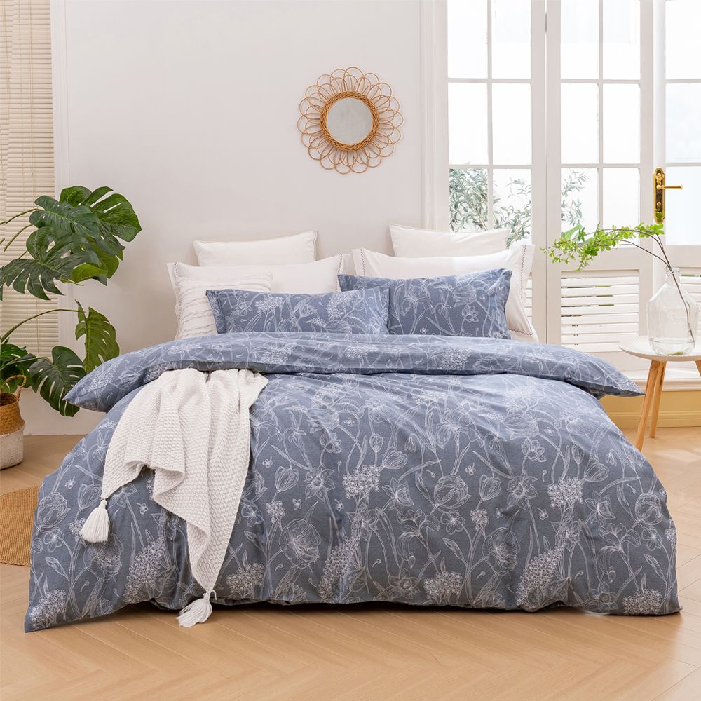 Dreamaker Nature 100% Cotton Quilt Cover Set