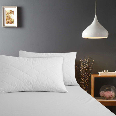Sleepcare All Cotton Quilted Pillow Protector Twin Pack