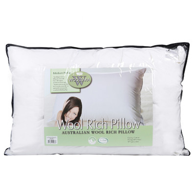 Wooltara Australian Wool Rich Pillow Medium Profile