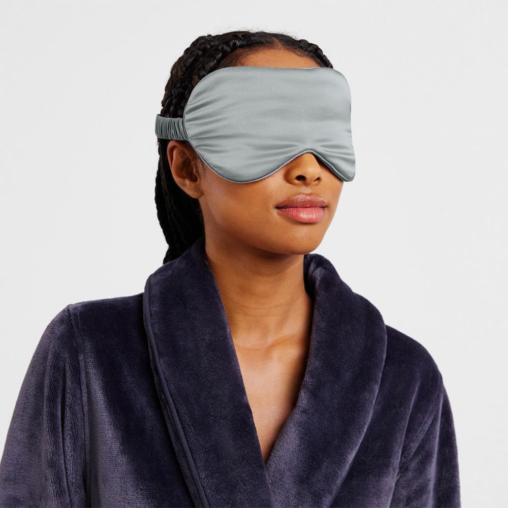 Sheridan Green Smoke Lanham Silk Eye Mask