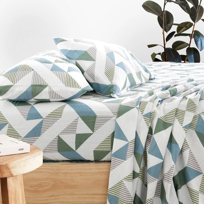 Bambury Onslow Flannelette Cotton Sheet Set