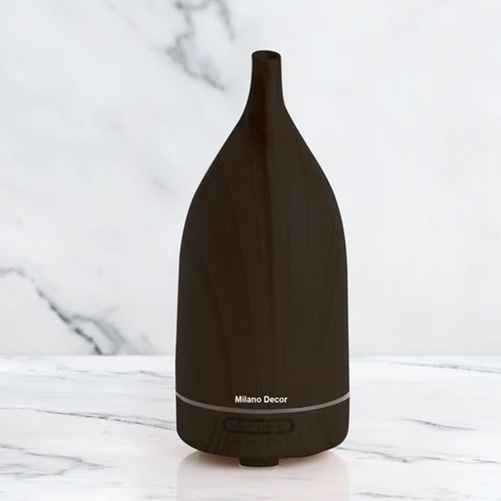 Wood Grain Whisper Ultrasonic Aroma Diffuser Dark Wood