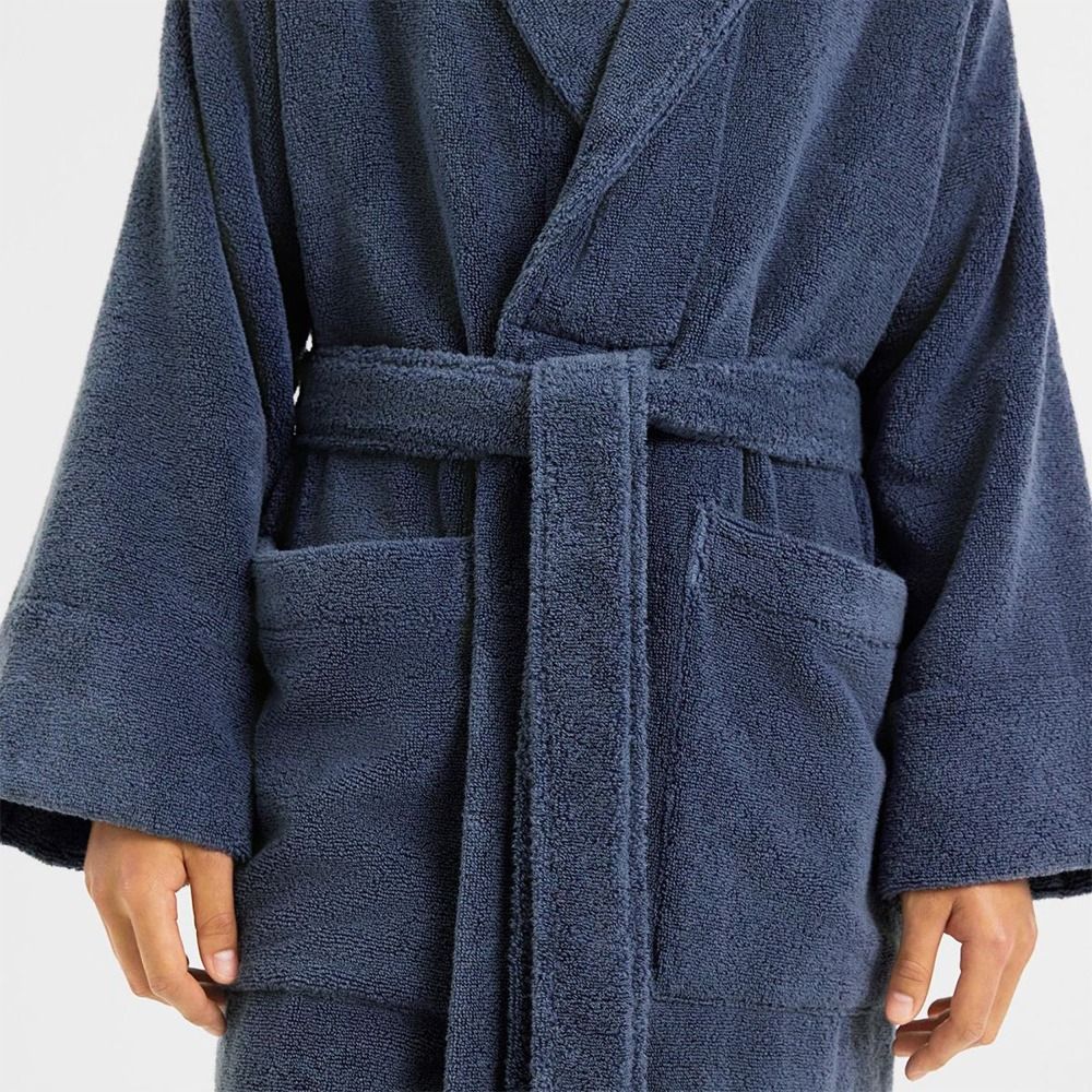 Sheridan Aven Australian Cotton Bathrobe Indigo 5