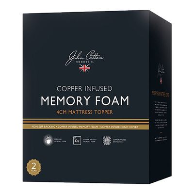 John Cotton Copper Infused Memory Foam Topper