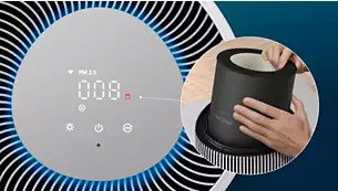 Follow the smart filter status indicator on your device