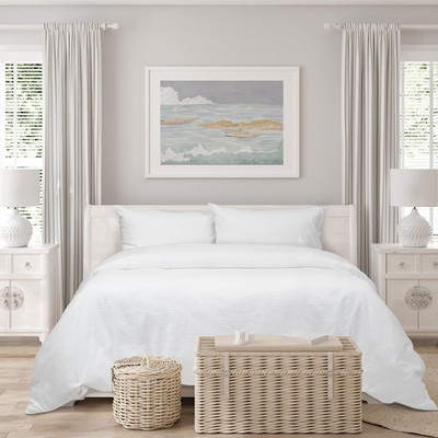 Algodon Romy Cotton Jacquard Quilt Cover Set White