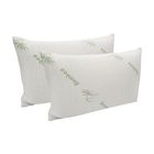 Anti Microbial Breathable Bamboo Covered Memory Foam Pillow Twin Pack