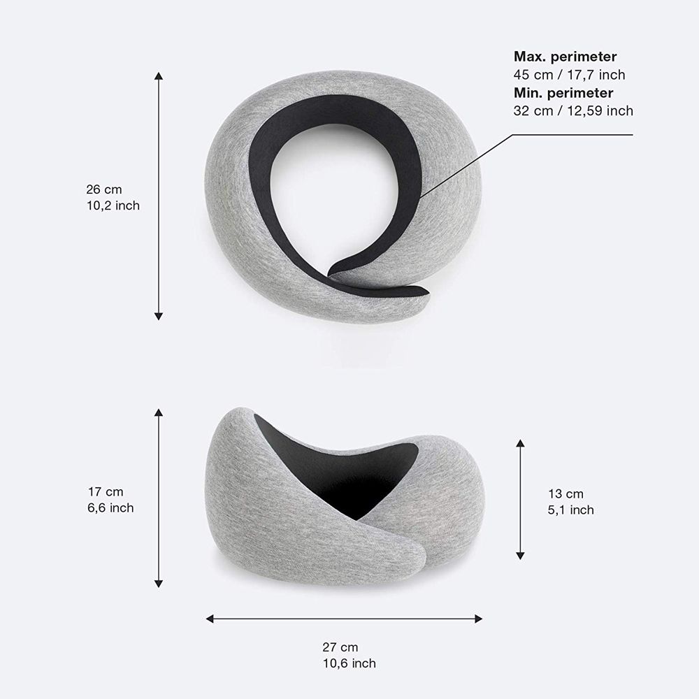 OstrichPillow Go Travel Pillow Size
