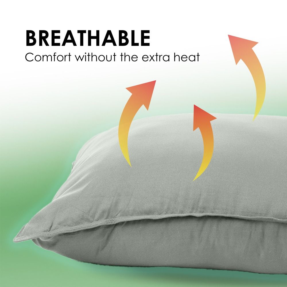 Royal Comfort Luxury Charcoal Bamboo Twin Pack Pillow