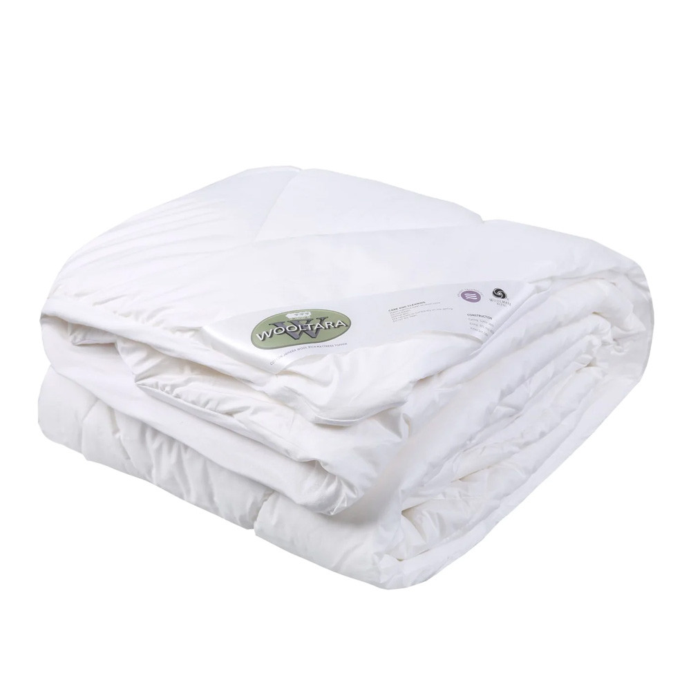 Wooltara Luxury Washable Cotton Japara Wool Rich Mattress Topper 2