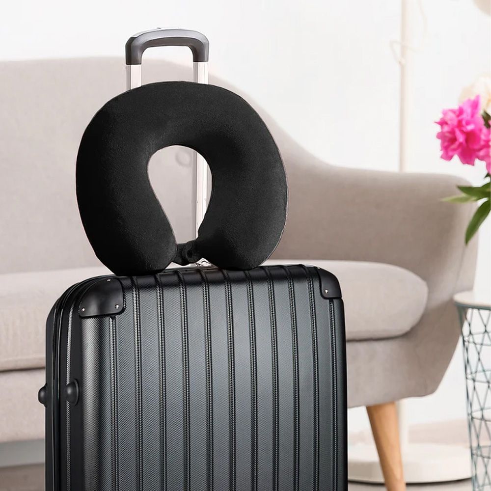 Royal Comfort Memory Foam Travel Neck Pillow Black 4