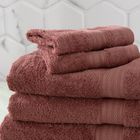 Renee Taylor Stella Super Soft Bamboo Cotton Bath Towels Brick