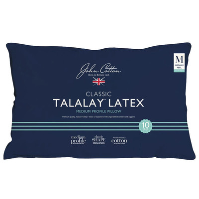 John Cotton Classic Talalay Latex Pillow Medium Profile