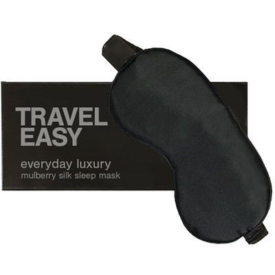 Travel Easy Luxurious Mulberry Silk Black Sleep Mask Thumbnail