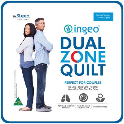 Couples Dual Zone Ingeo Summer Quilt