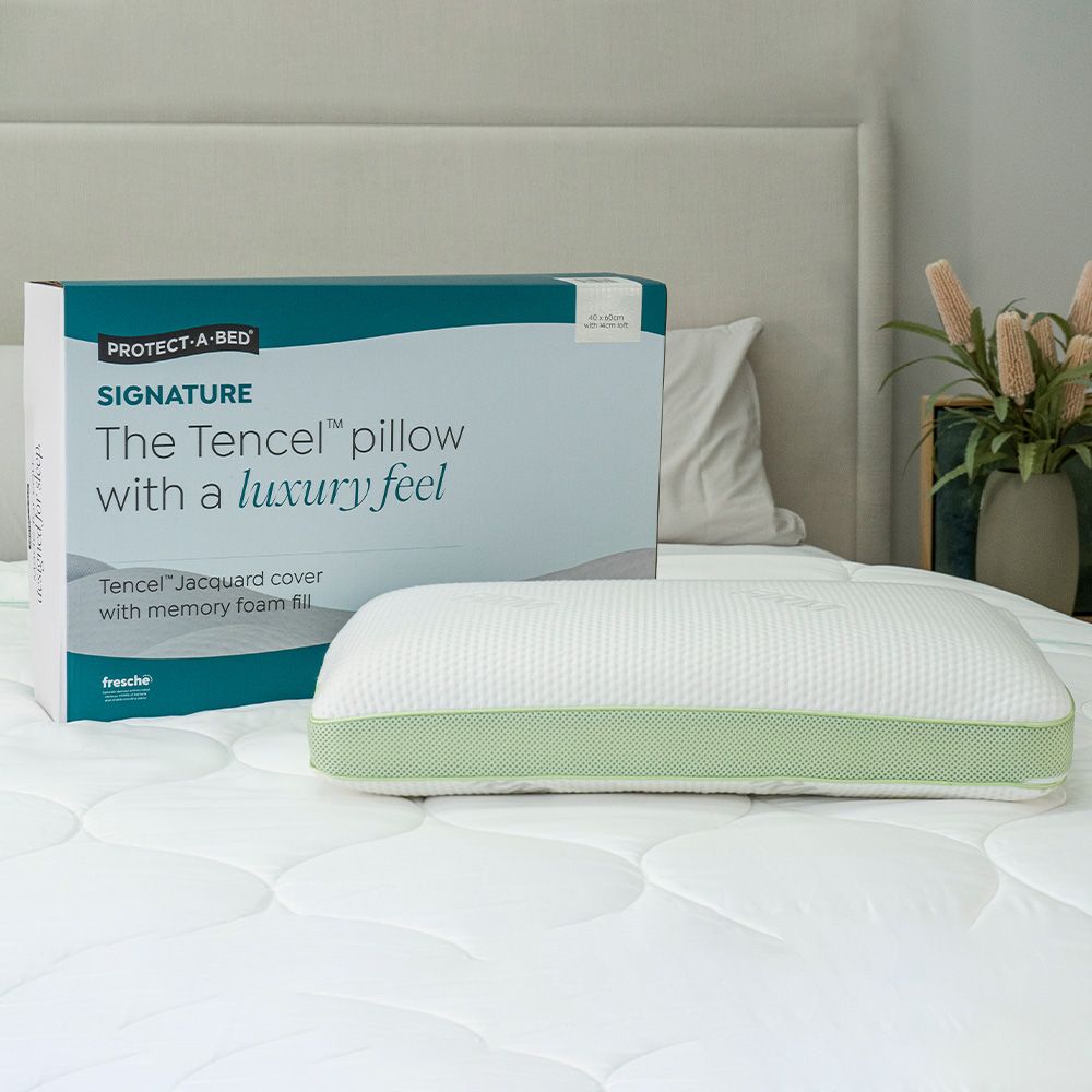 Protect-A-Bed Signature Tencel Jacquard Memory Foam Pillow Firm 1