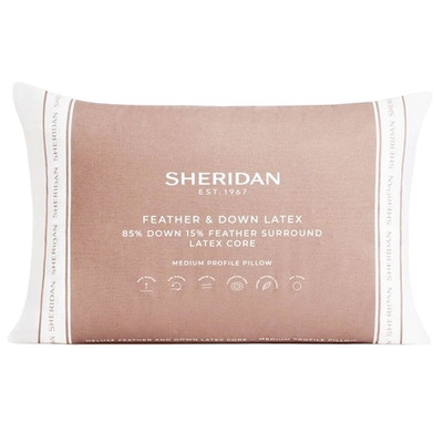 Sheridan Deluxe White Goose Feather and Down Latex Pillow