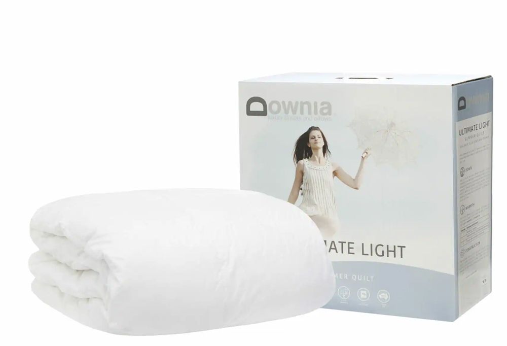 Downia Ultimate Light White Duck Down and Feather Summer Quilt