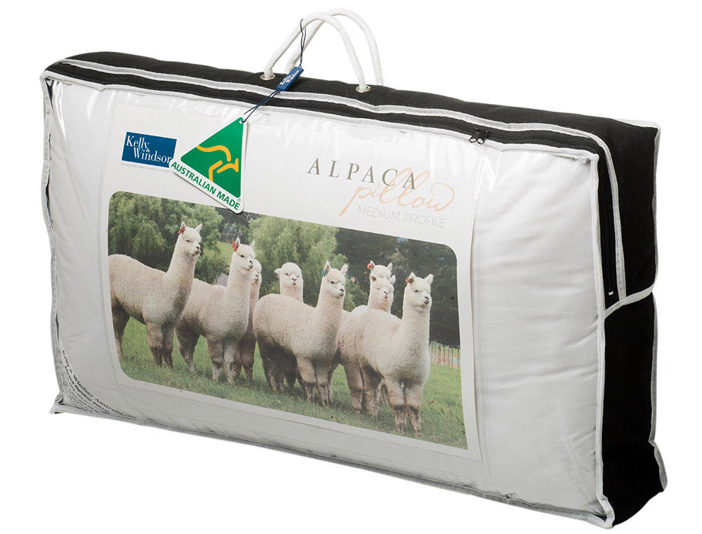 Kelly and Windsor Optifill Alpaca Pillow Package Side