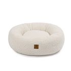 Charlie's Teddy Fleece Round Donut Pet Bed Cream 1